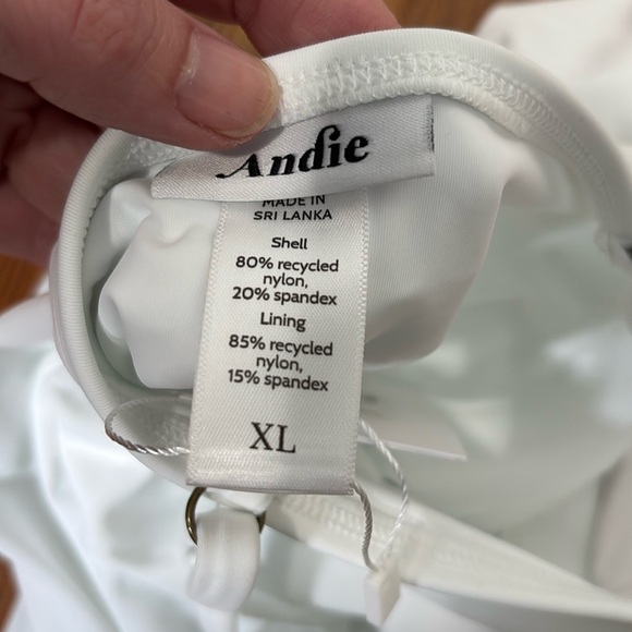 Andie The‎ Amalfi One Piece Swimsuit White Size XL NWT flaw - Picture 6 of 8